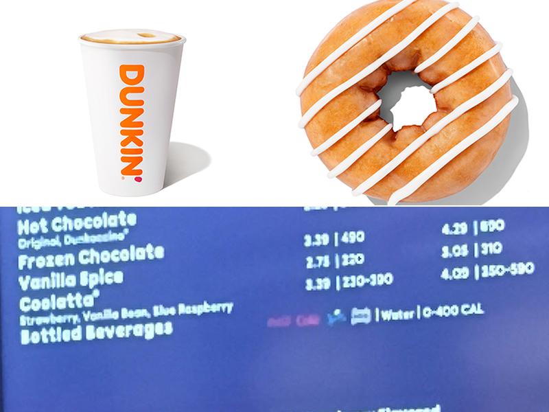 Dunkin' Menu