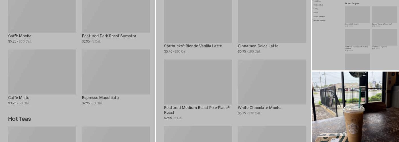 Starbucks Menu
