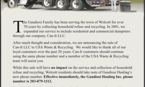 Gaudiosi Hauling 394 Wolcott Rd, Wolcott Connecticut 06716