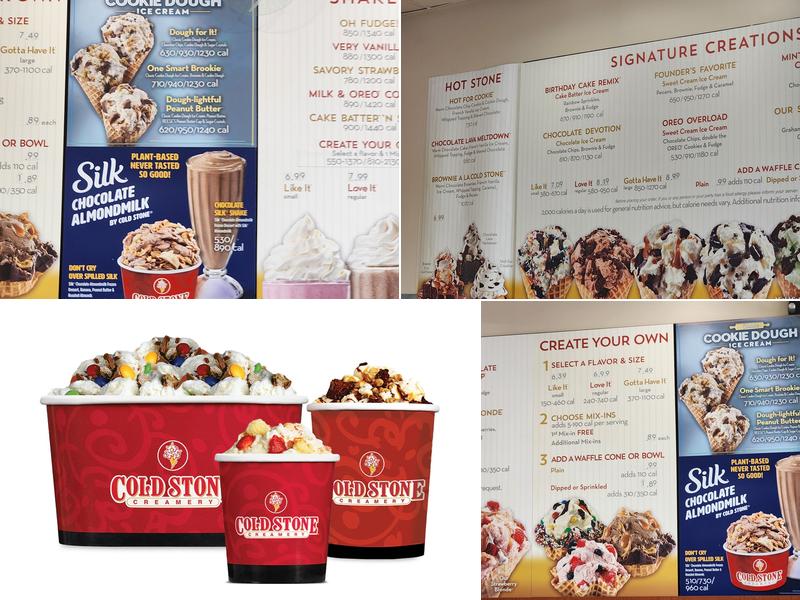 Cold Stone Creamery Menu
