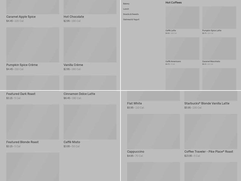 Starbucks Menu