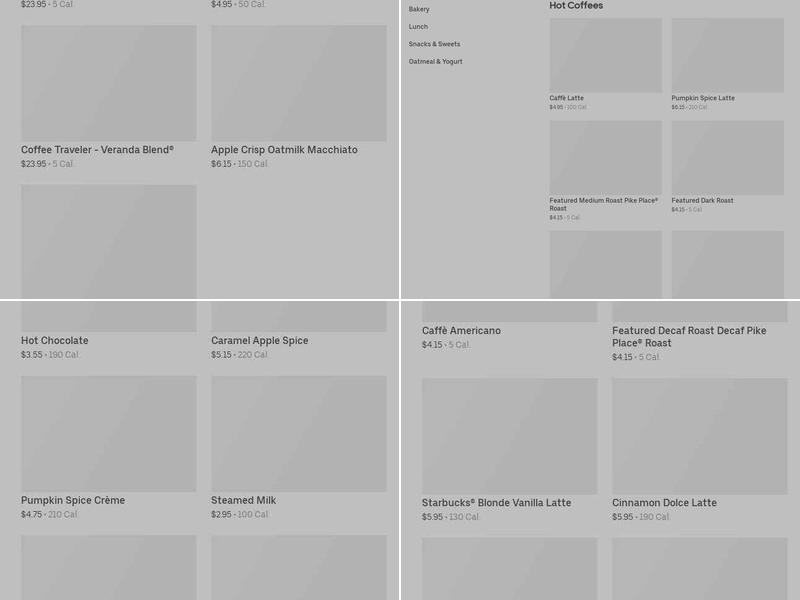 Starbucks Menu