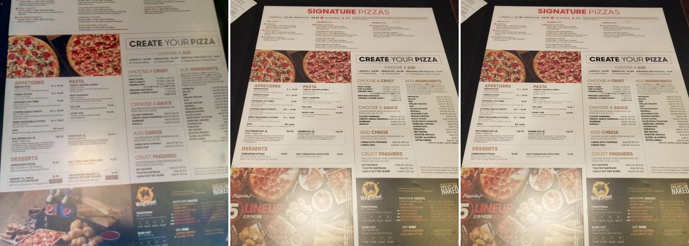Pizza Hut Menu