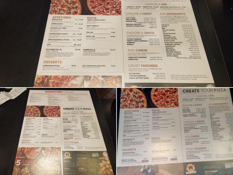 Pizza Hut Menu