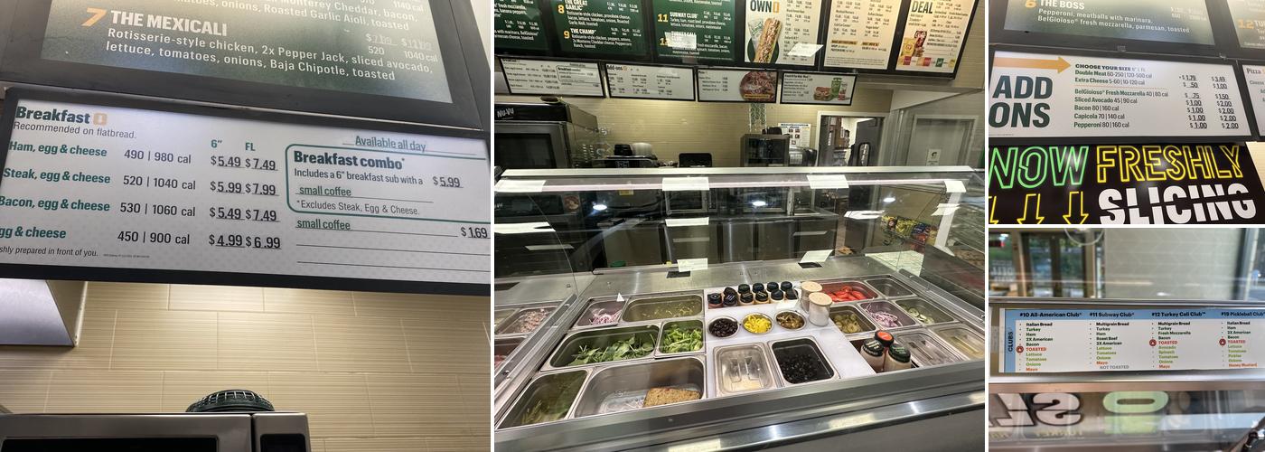 Subway Menu