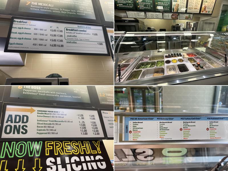 Subway Menu