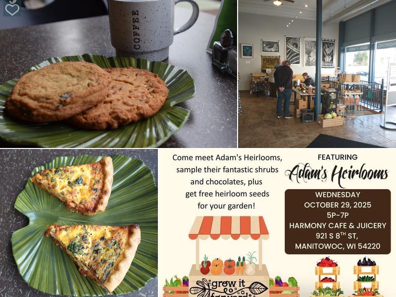 Grow It Forward - Harmony Cafe & Juicery 921 S 8th St, Manitowoc