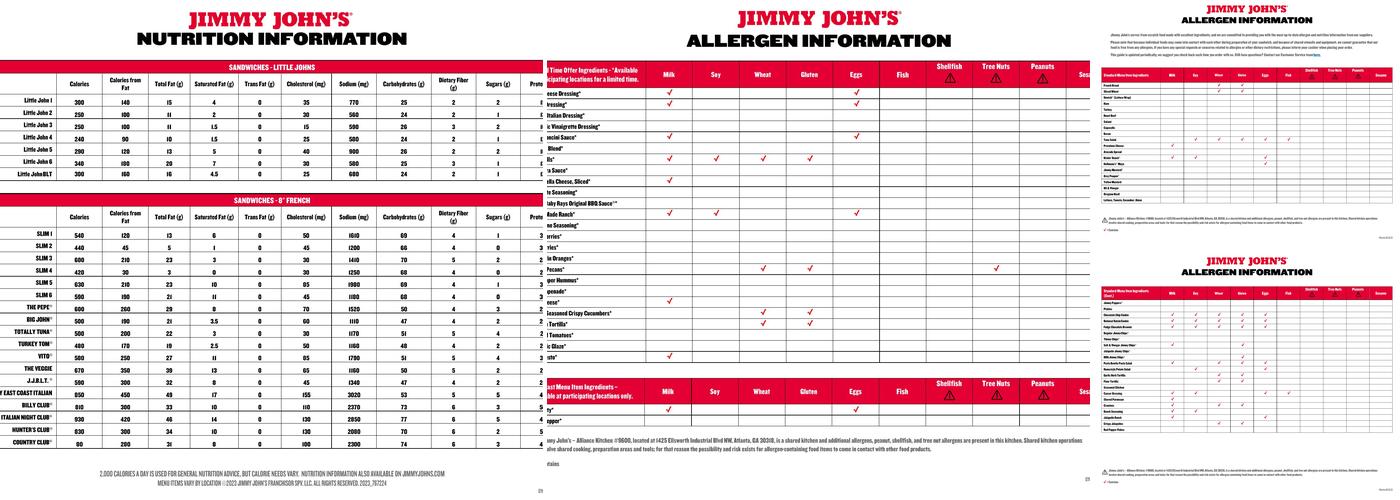 Jimmy John's Menu