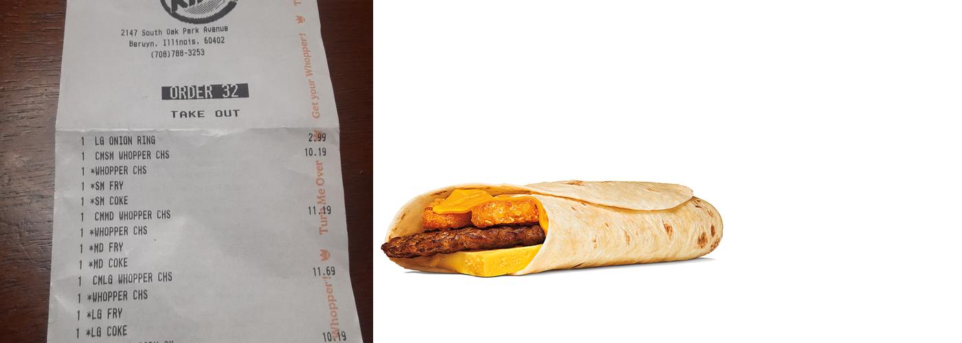 Burger King Menu