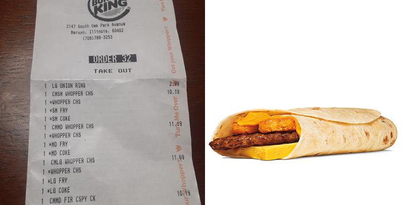 Burger King Menu