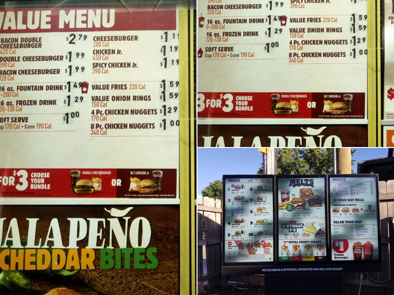 Burger King Menu