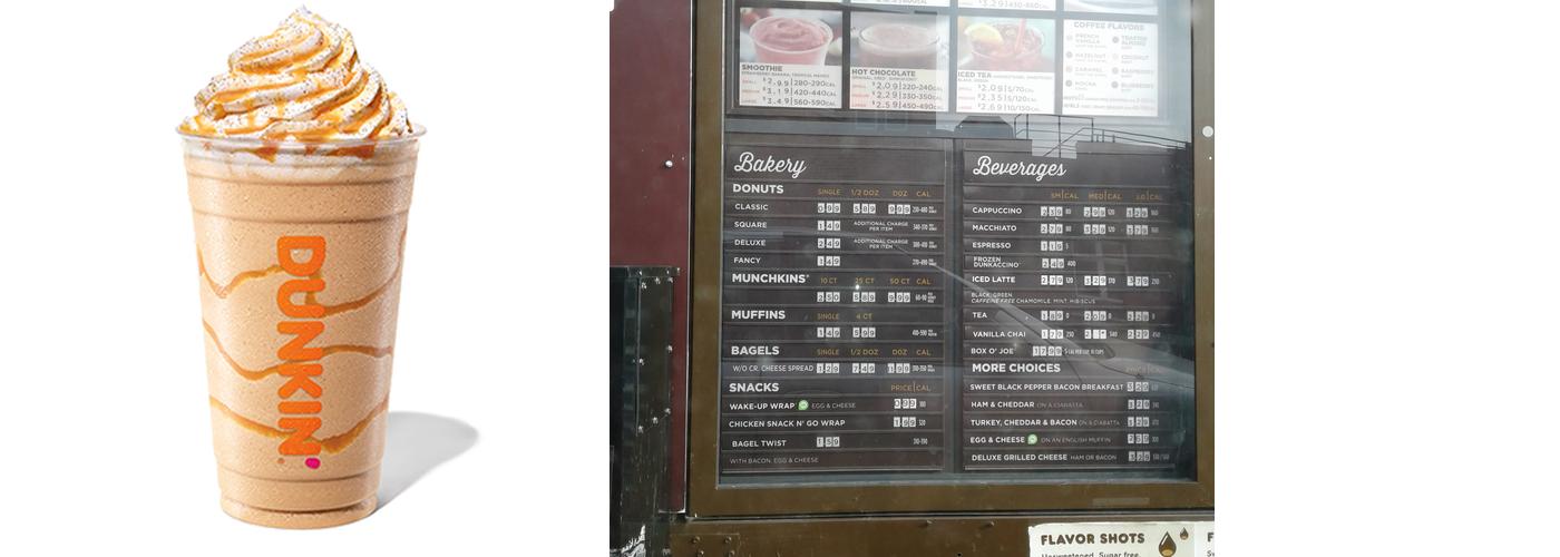 Dunkin' Menu