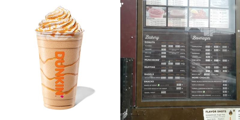Dunkin' Menu