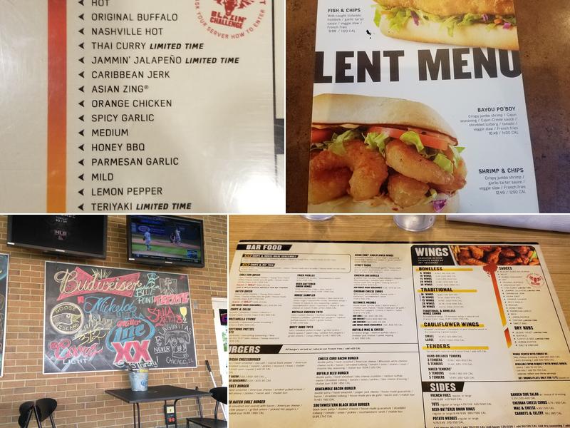 Buffalo Wild Wings Menu