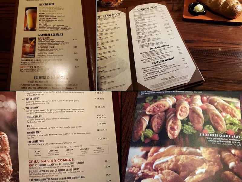 LongHorn Steakhouse Menu