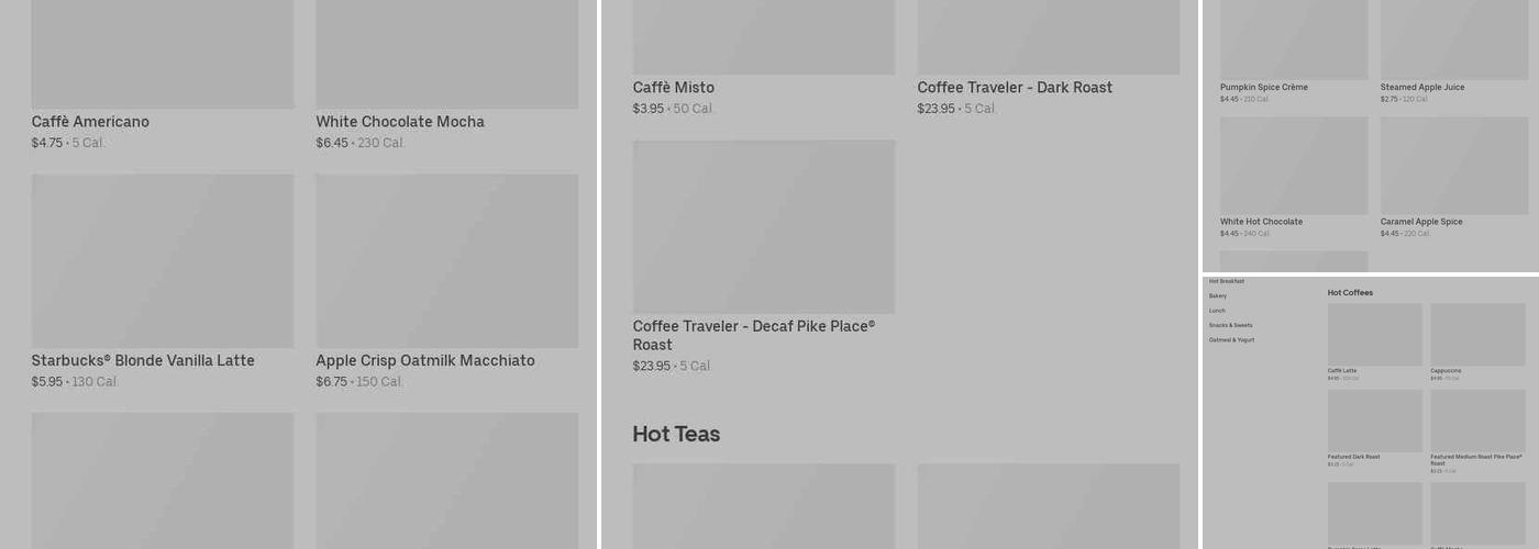 Starbucks Menu