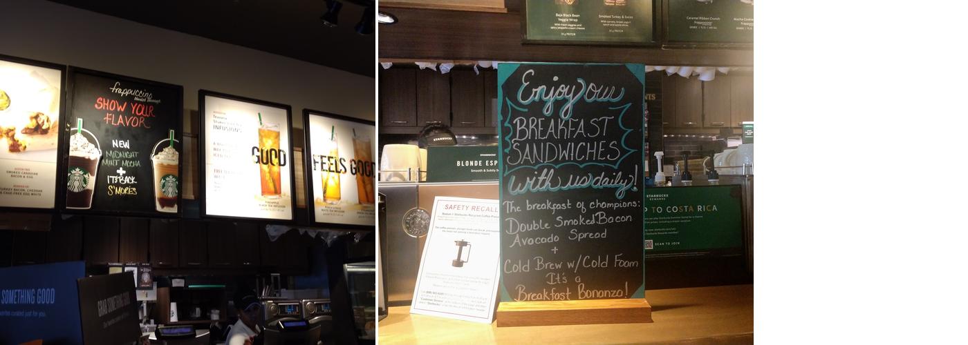 Starbucks Menu