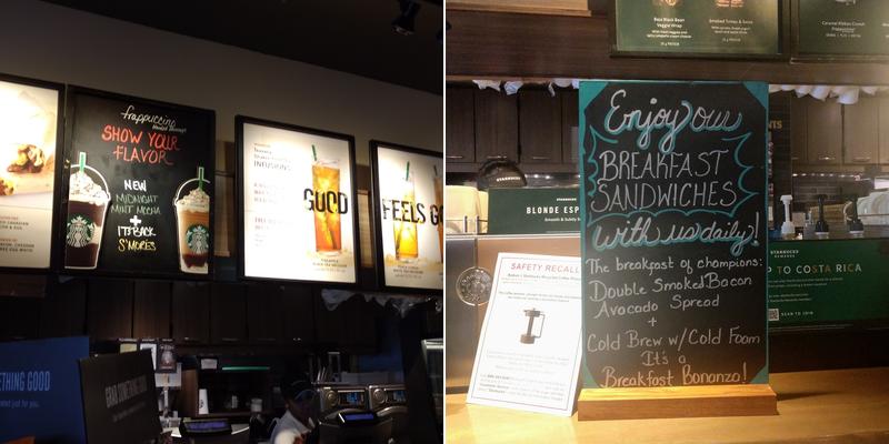 Starbucks Menu