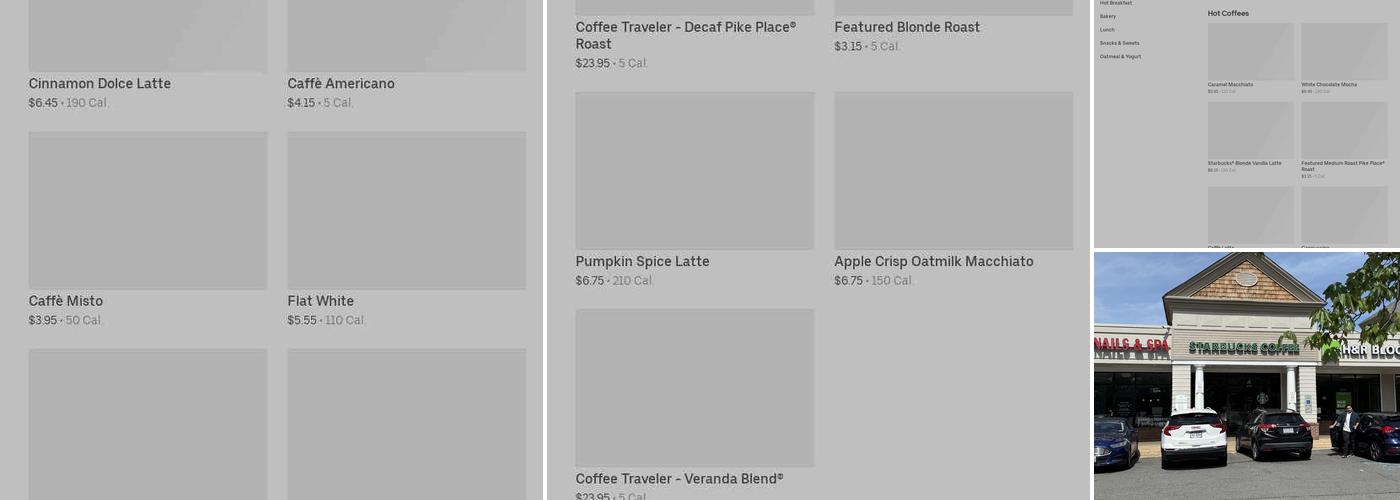 Starbucks Menu