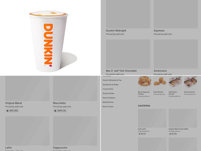 Dunkin' Menu