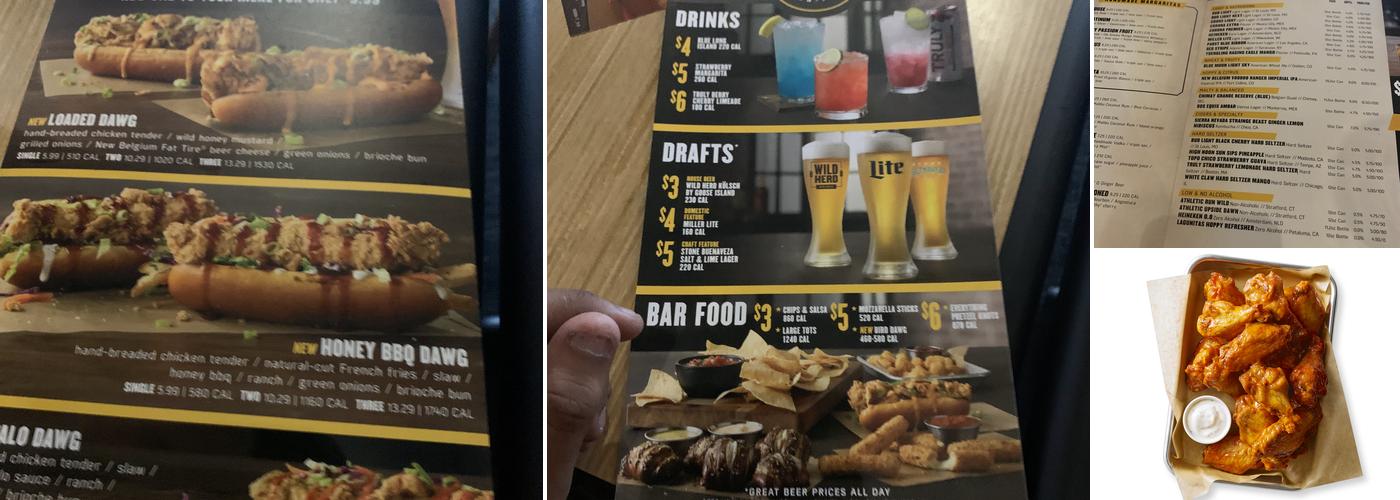 Buffalo Wild Wings Menu