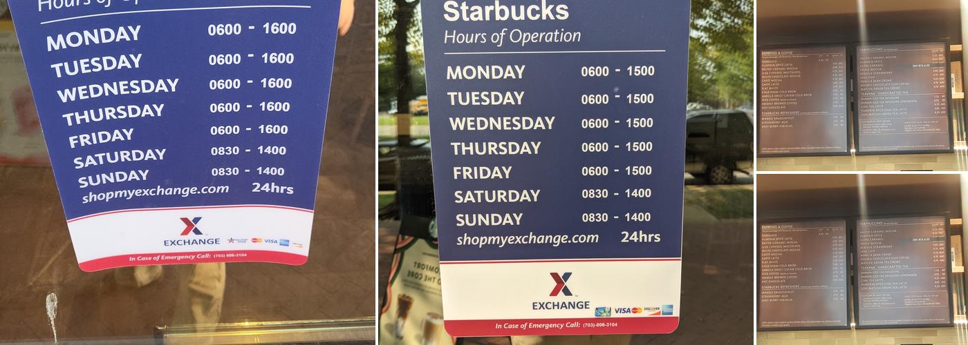 Starbucks Menu