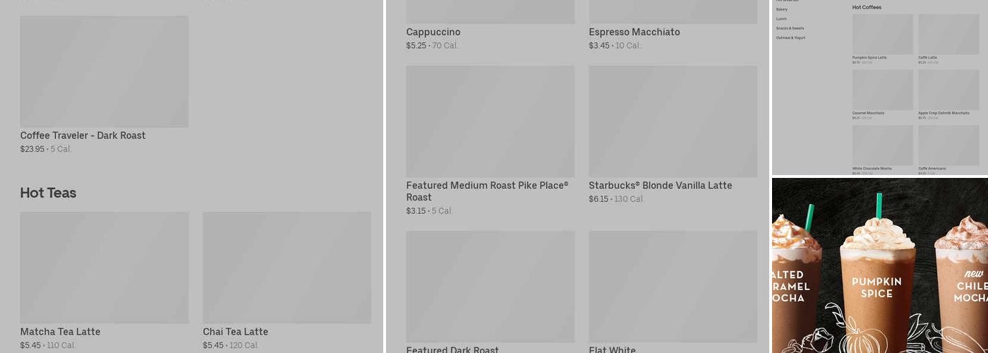 Starbucks Menu
