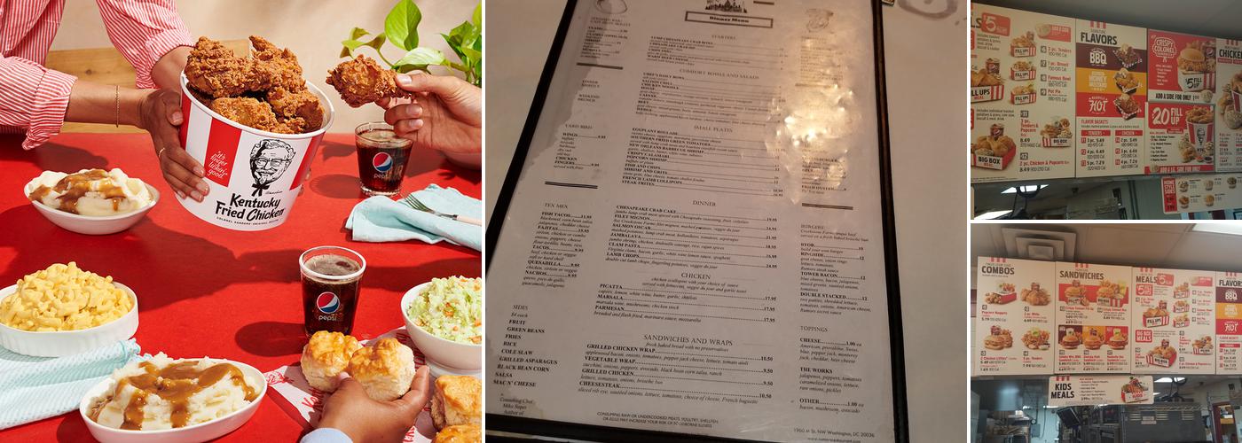 KFC Menu