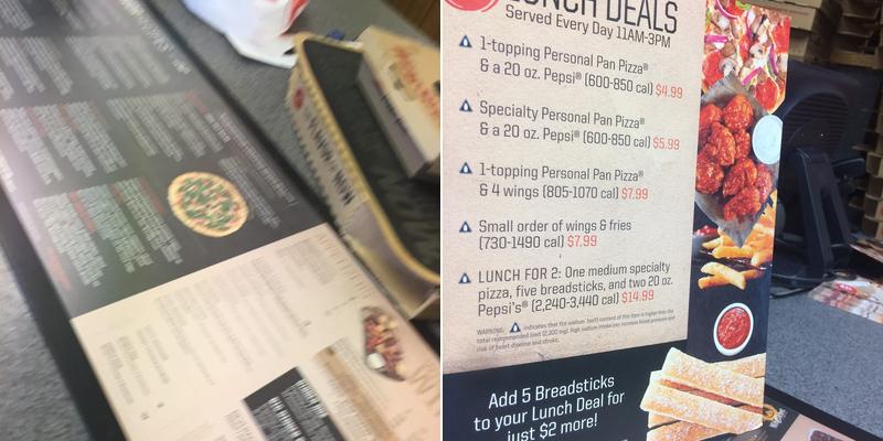 Pizza Hut Menu