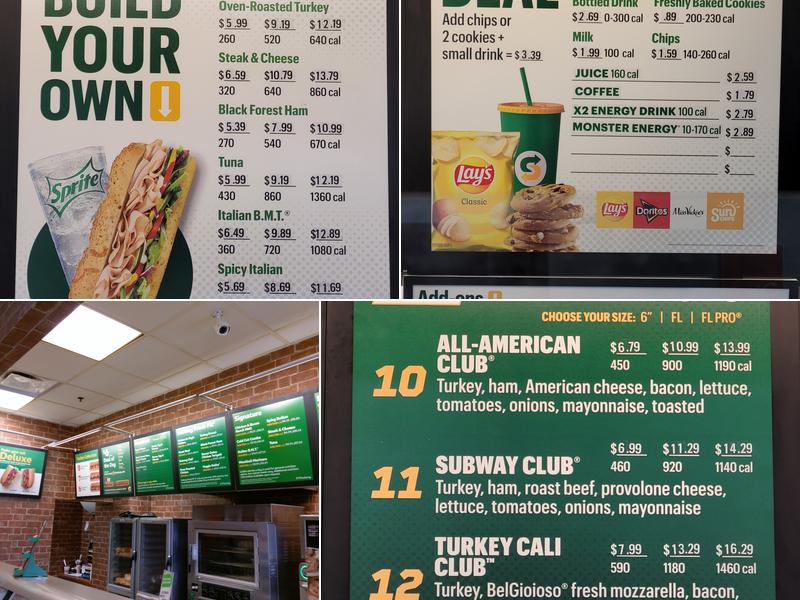Subway Menu