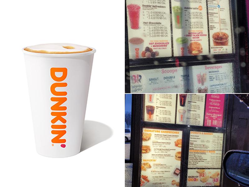 Dunkin' Menu