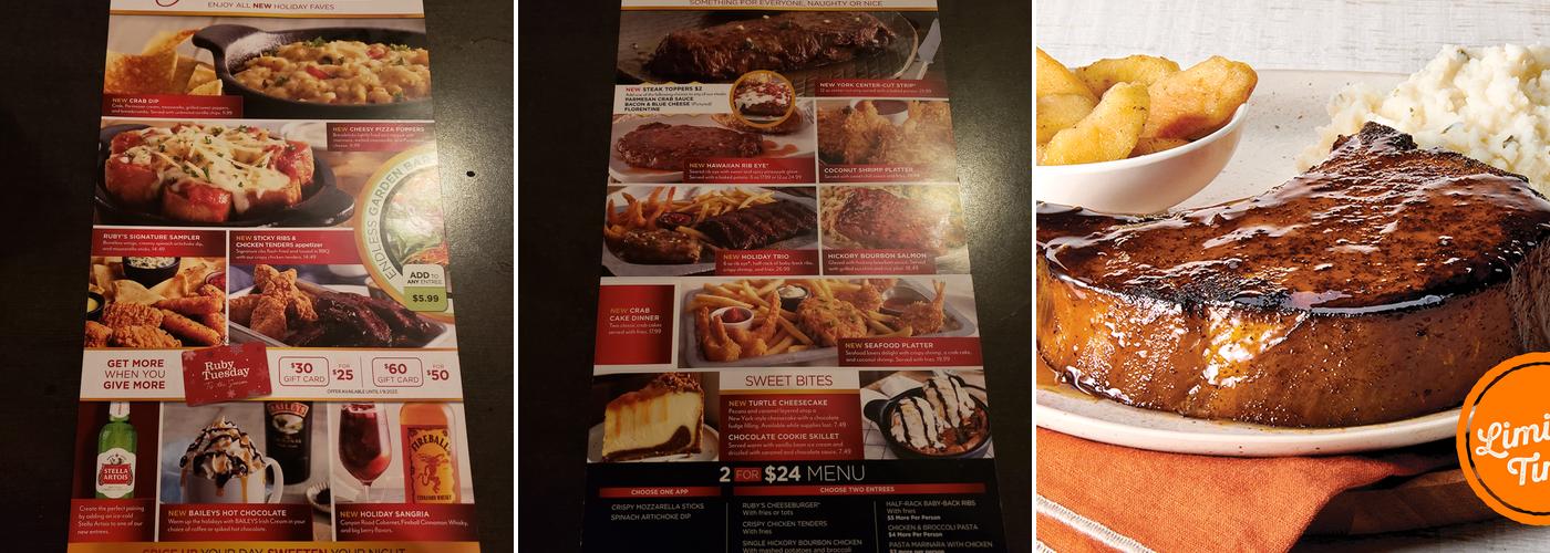 Ruby Tuesday Menu