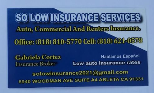 So Low Insurance Services