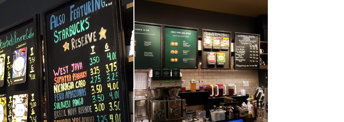 Starbucks Menu