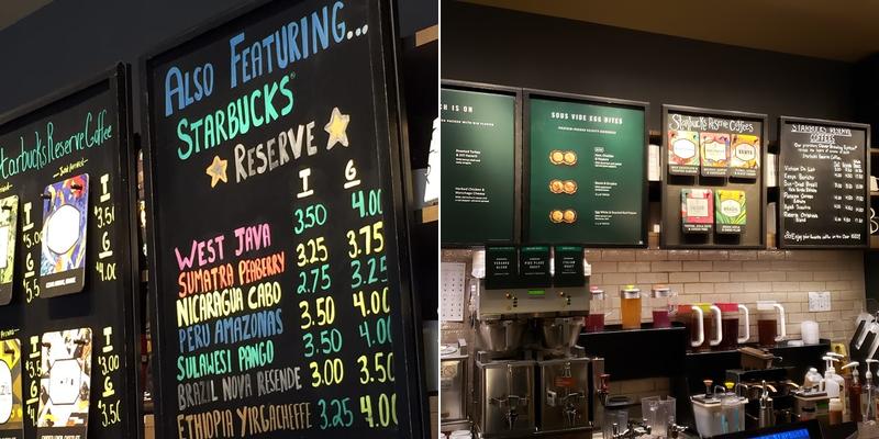 Starbucks Menu