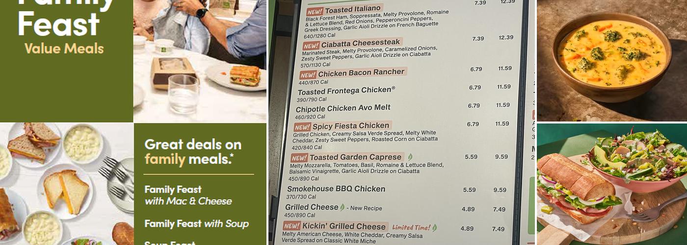 Panera Bread Menu