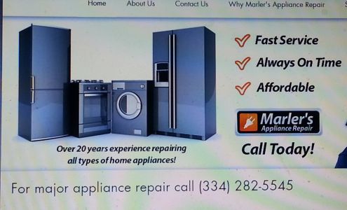 Marler's Appliance Repair 6719 Co Rd 306, Elba Alabama 36323