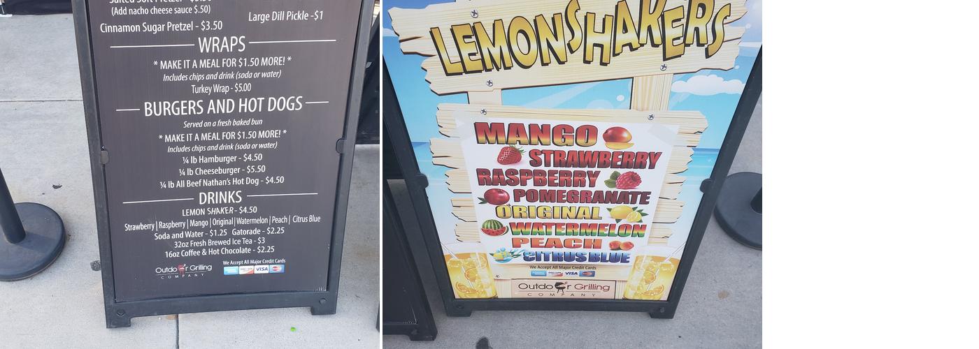 CCV Fields Cafe Menu