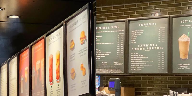 Starbucks Menu