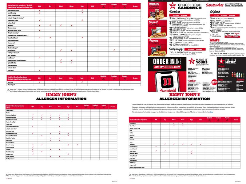 Jimmy John's Menu
