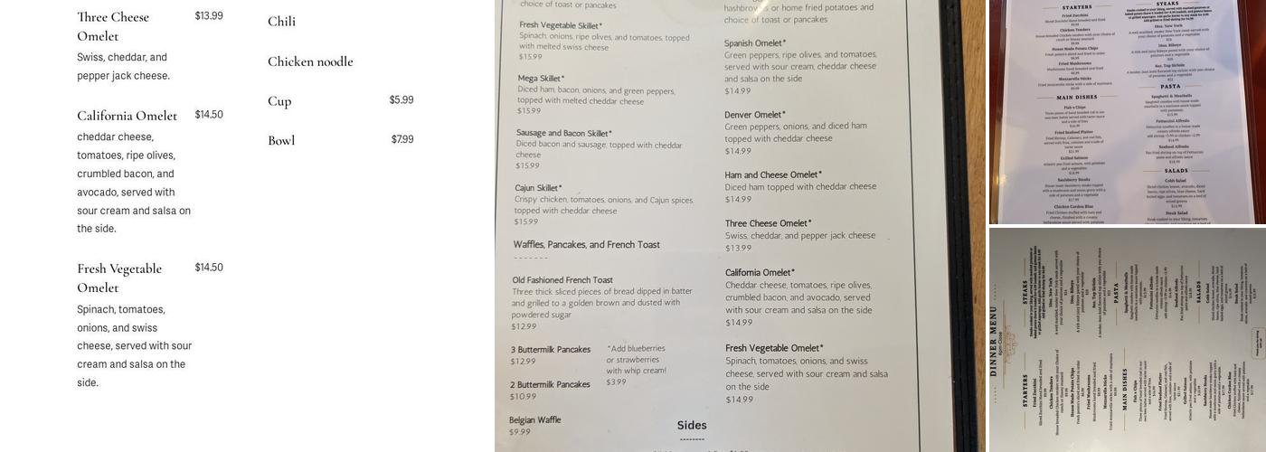 Victoria's Cafe Menu