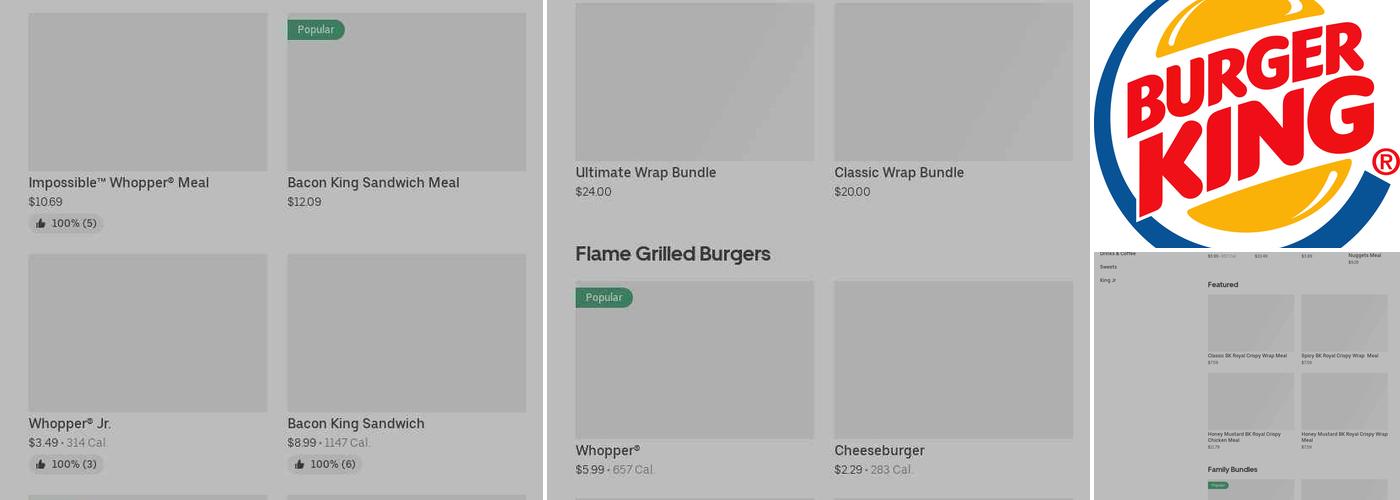 Burger King Menu