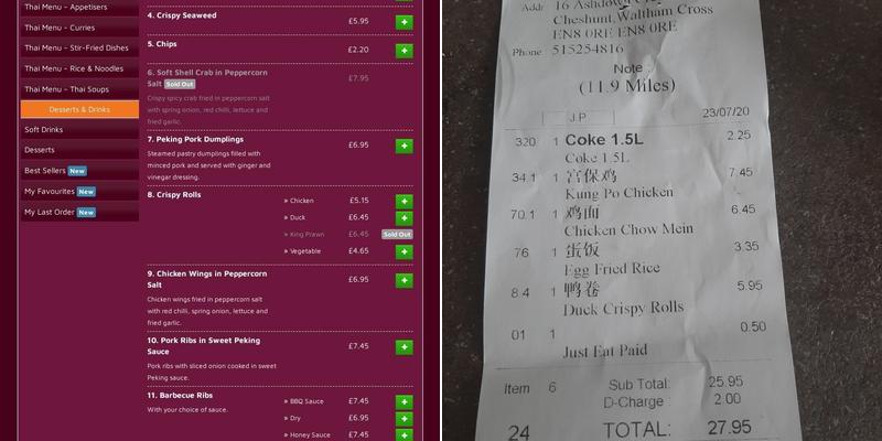 PAYA Cuisine (Waltham Abbey) Menu