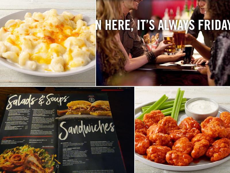 TGI Fridays Menu