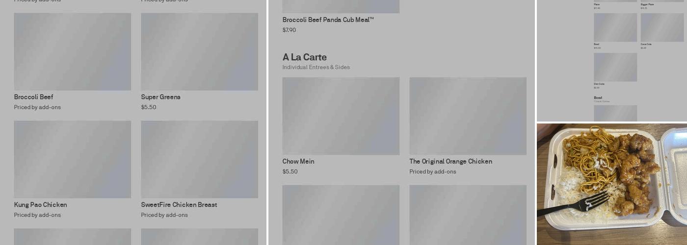 Panda Express Menu