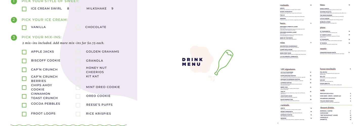 LPC Kitchen Menu