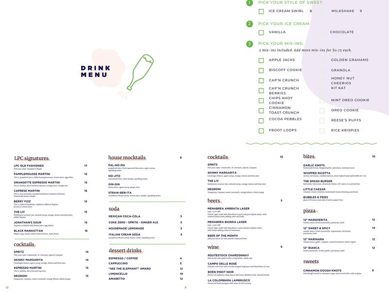 LPC Kitchen Menu