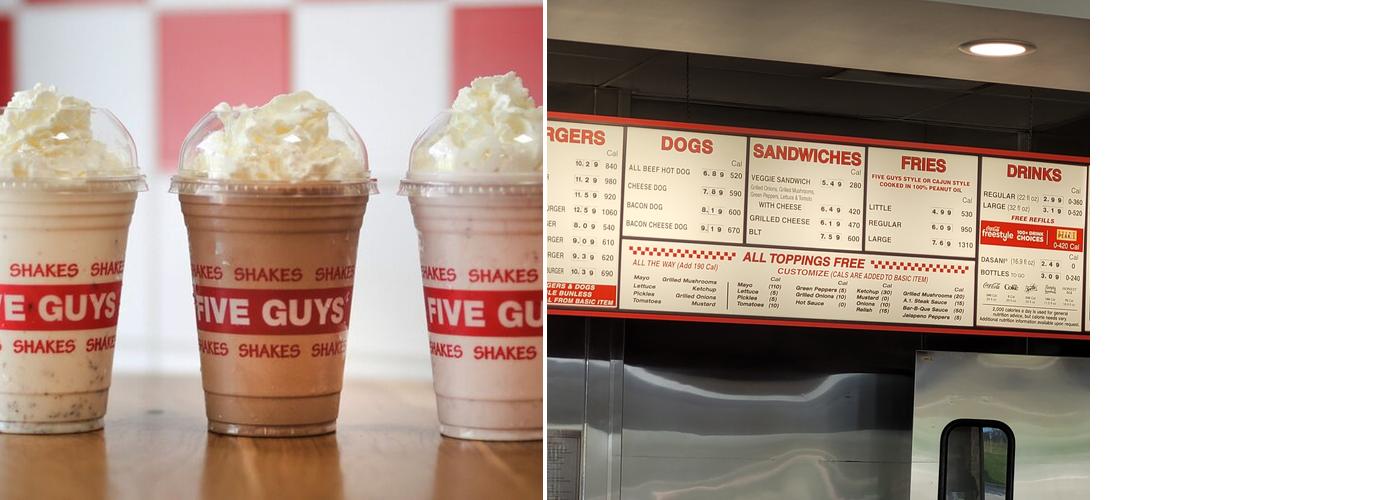 Five Guys Menu