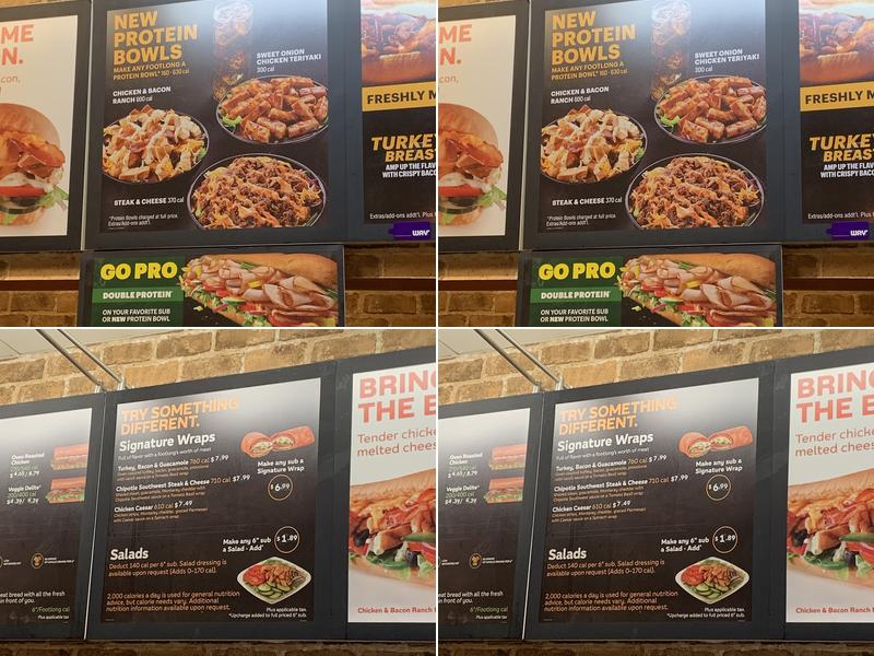 Subway Menu