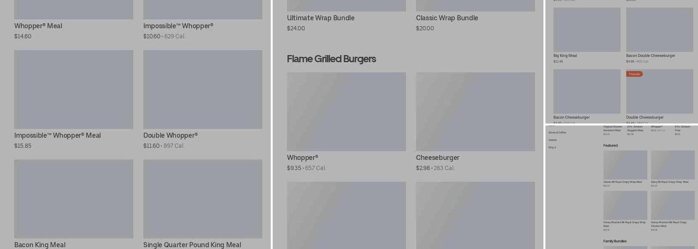 Burger King Menu
